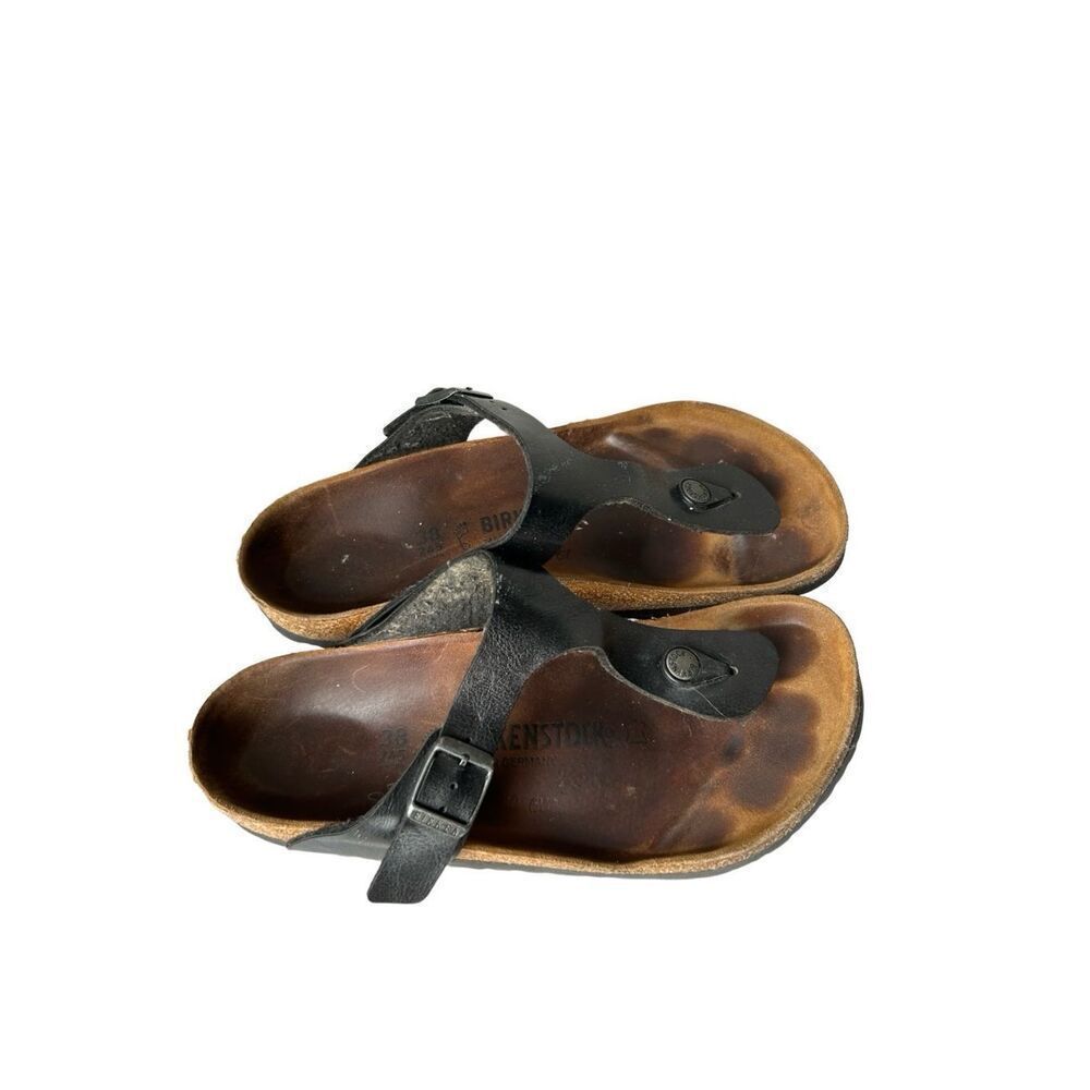 Birkenstock Black Sandals style 245 W7‎ Made in Germany 38